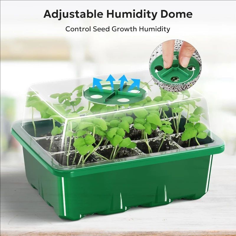 Humidity Dome Kit - 10개/5개 묶음 묘목 트레이, 씨앗 발아