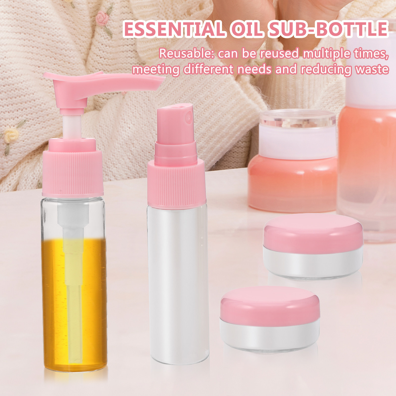 Misting Bottle Fine - 1세트 컴팩트 여행용 병 세트, 재사용