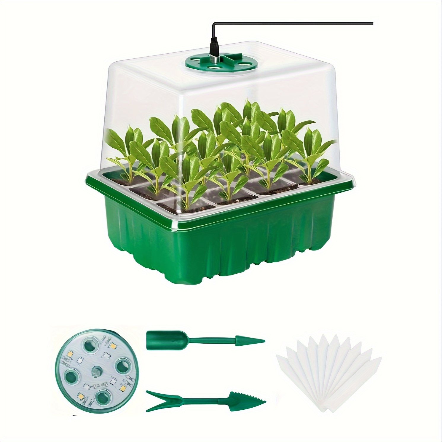 Humidity Dome Kit - 묘목 재배 키트 - 1/2/3세트, 8개의
